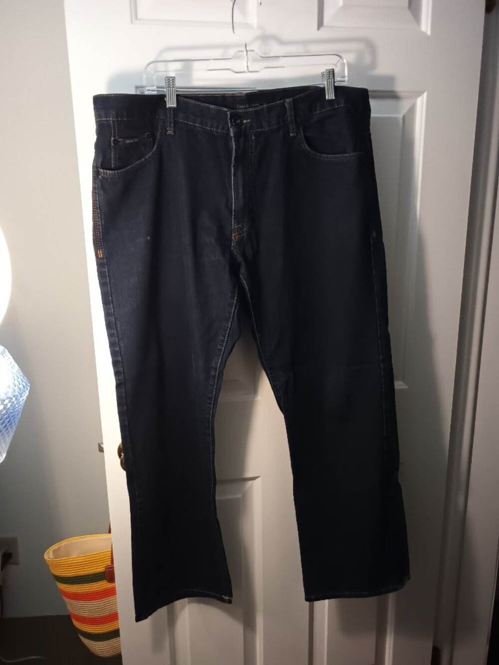 Mens Calvin Klein Straight Jeans - Dark Blue